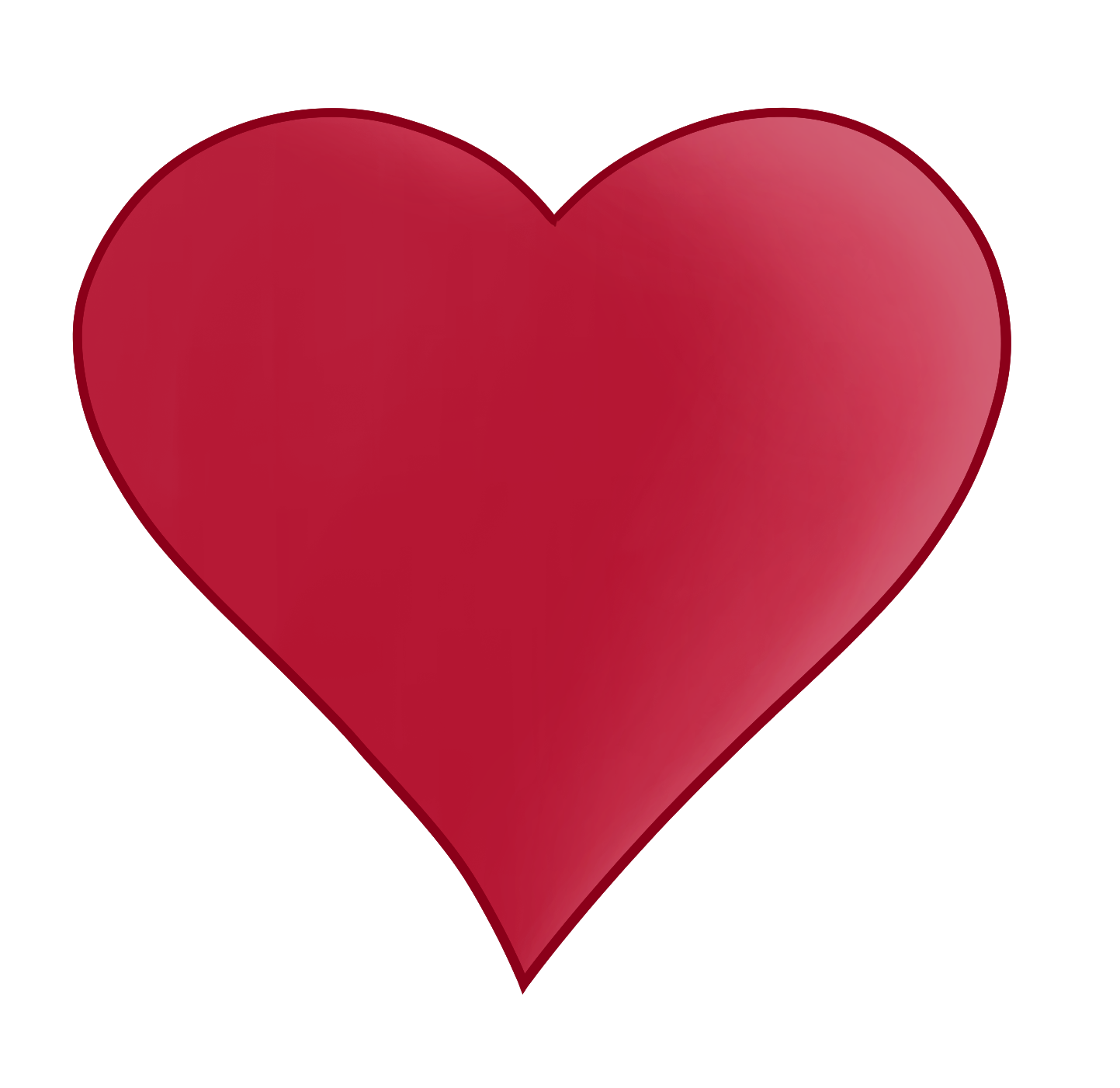 Royalty-free cartoon image of a red heart