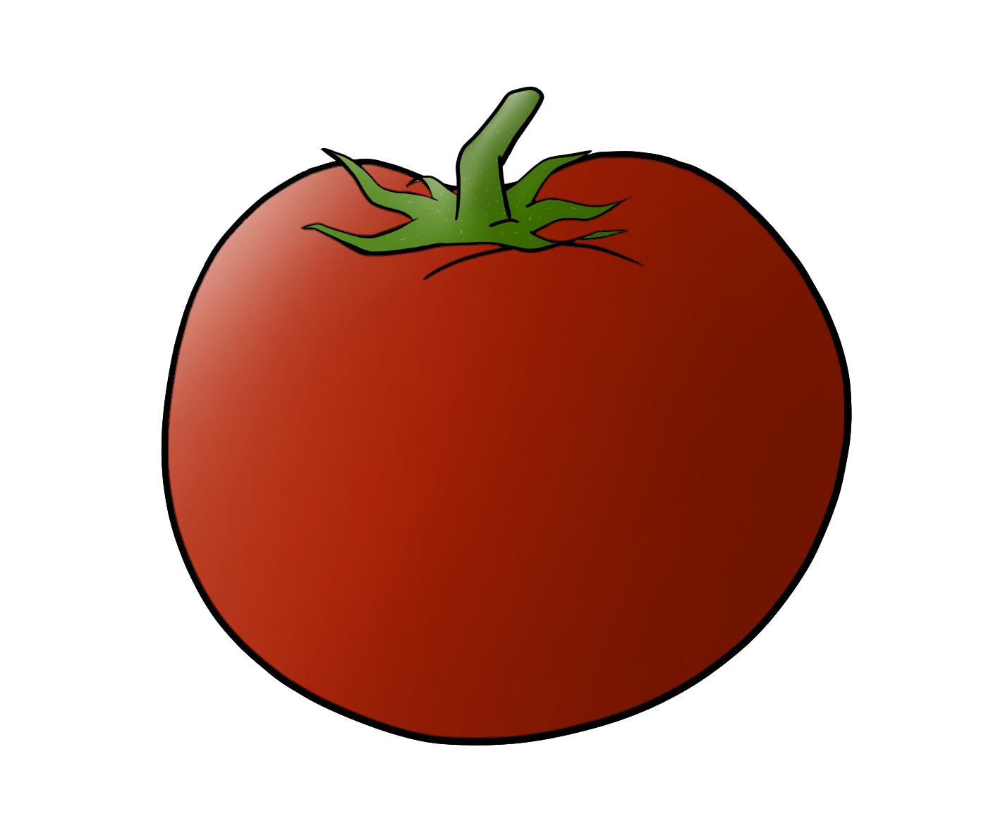 Royalty-free cartoon image of a tomato