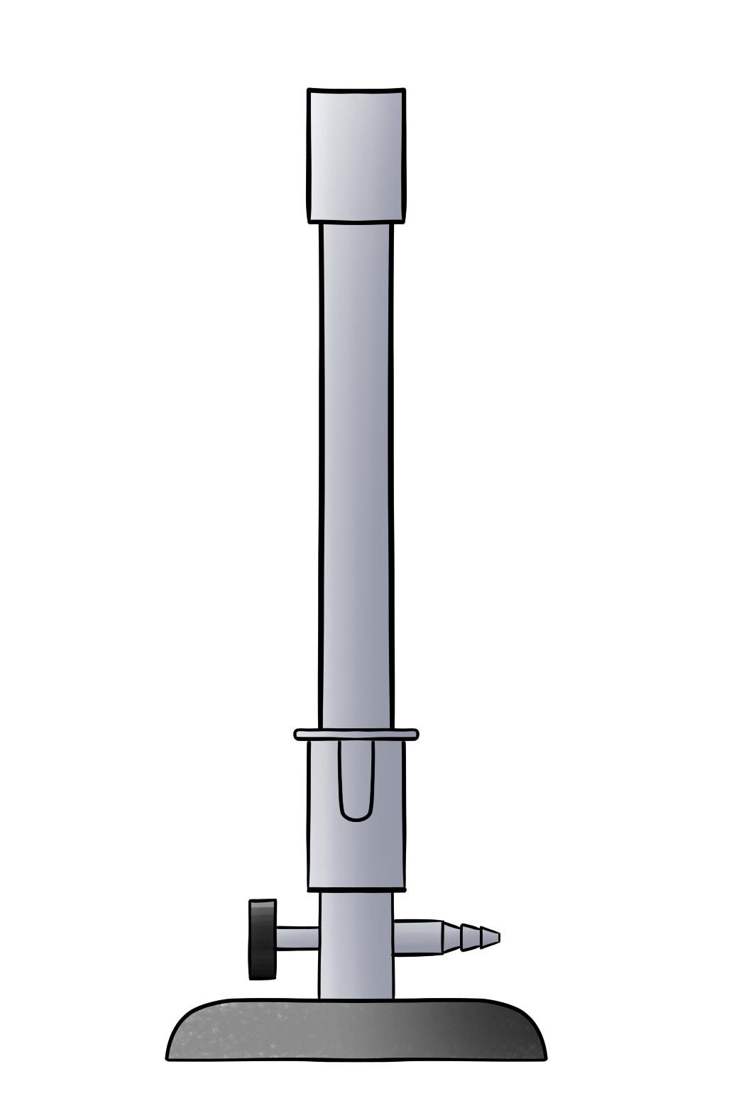 Royalty-free cartoon image of a bunsen burner