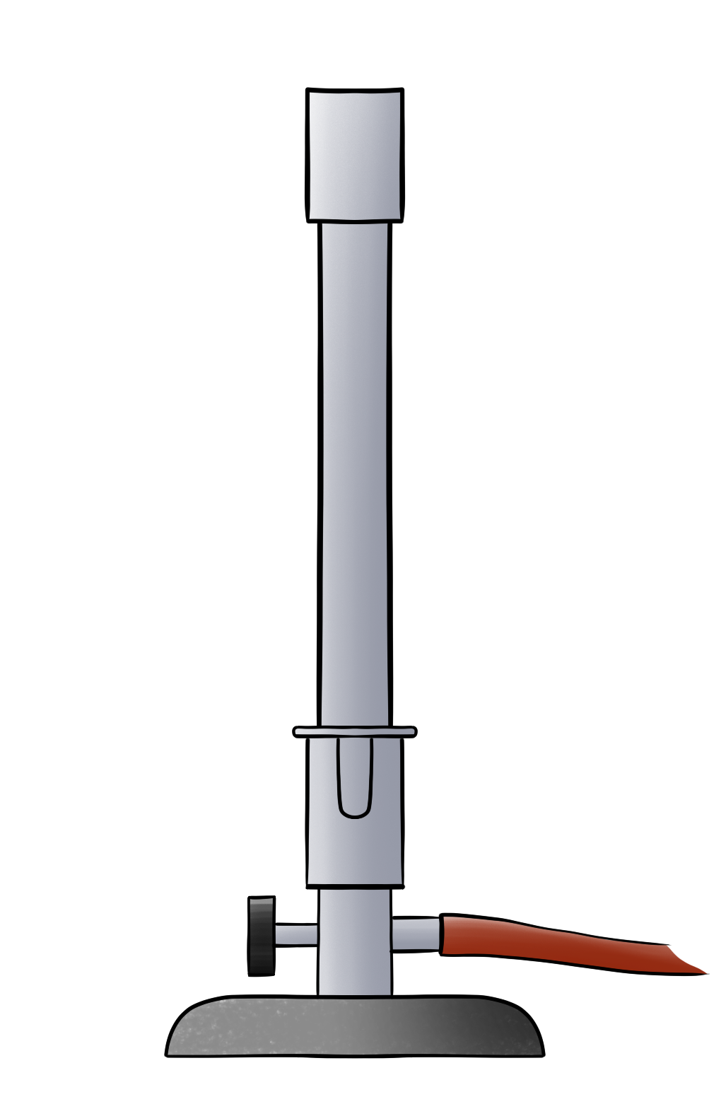 Royalty-free cartoon image of a bunsen burner