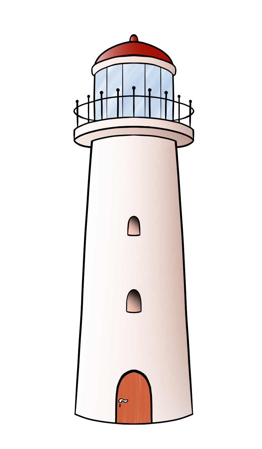 Free cartoon image: Lighthouse - Hundreds of royalty-free pictures on Daily  Doodle