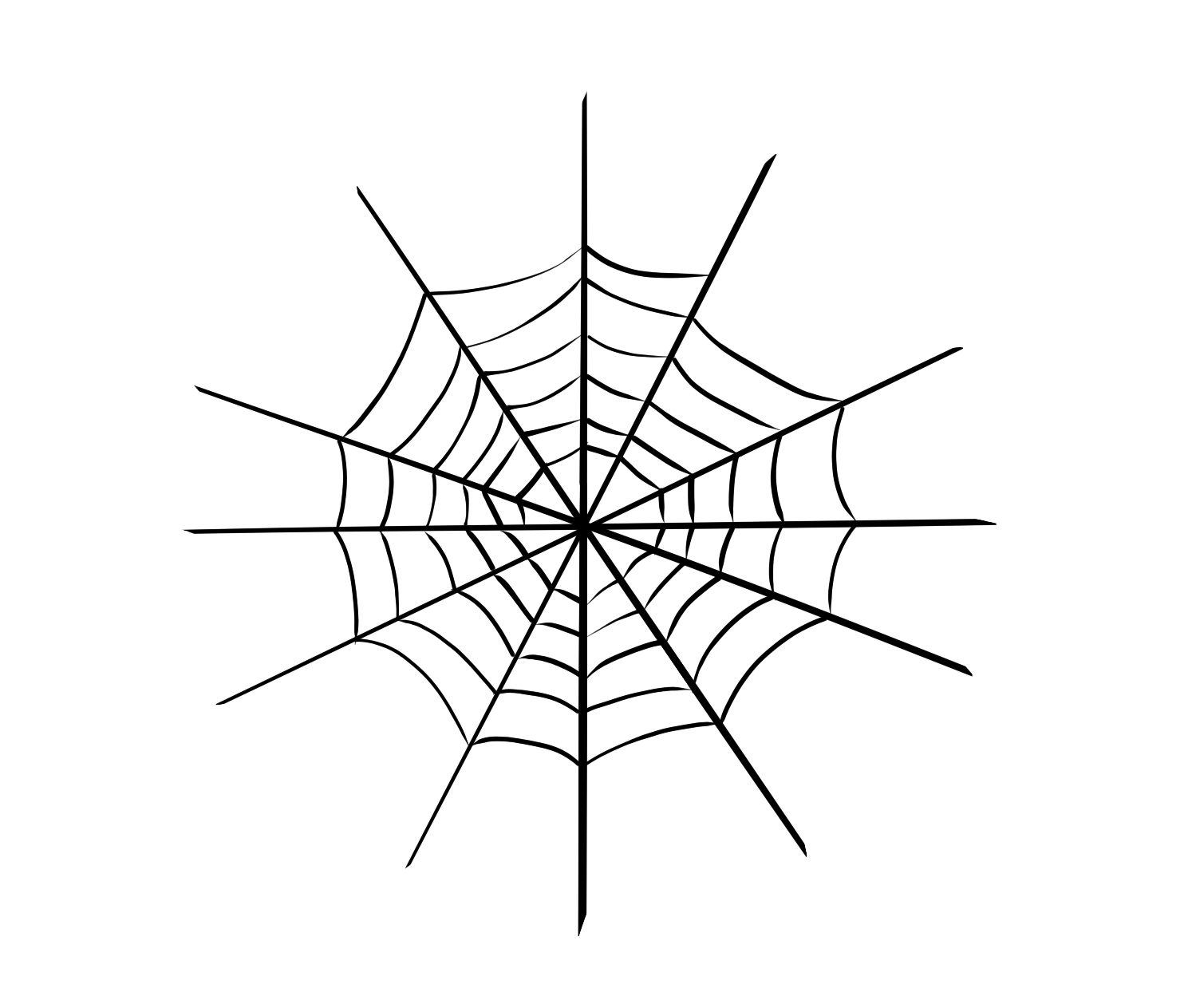 Royalty-free cartoon image of a spider's web