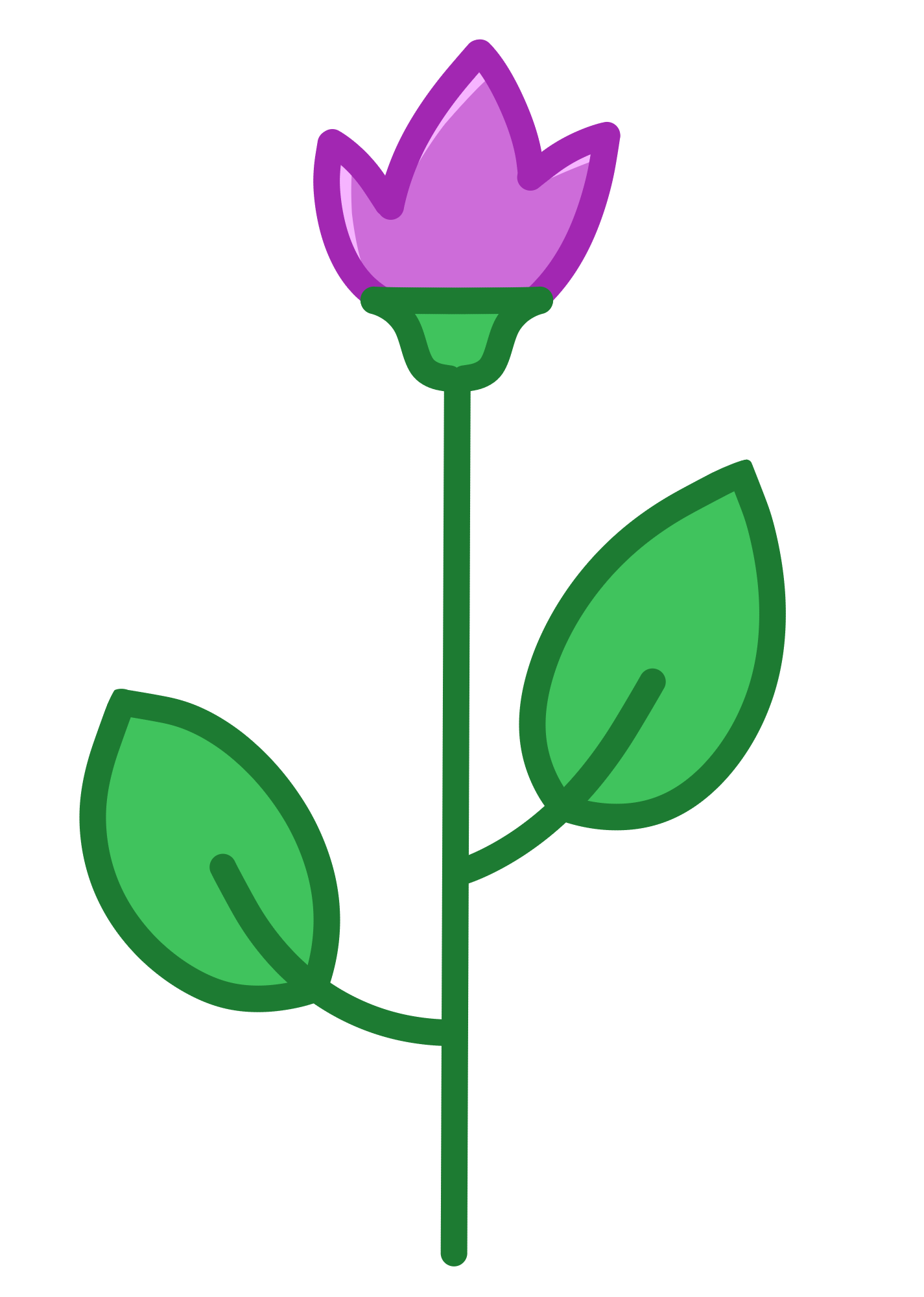 Royalty-free cartoon image of a simplified flower