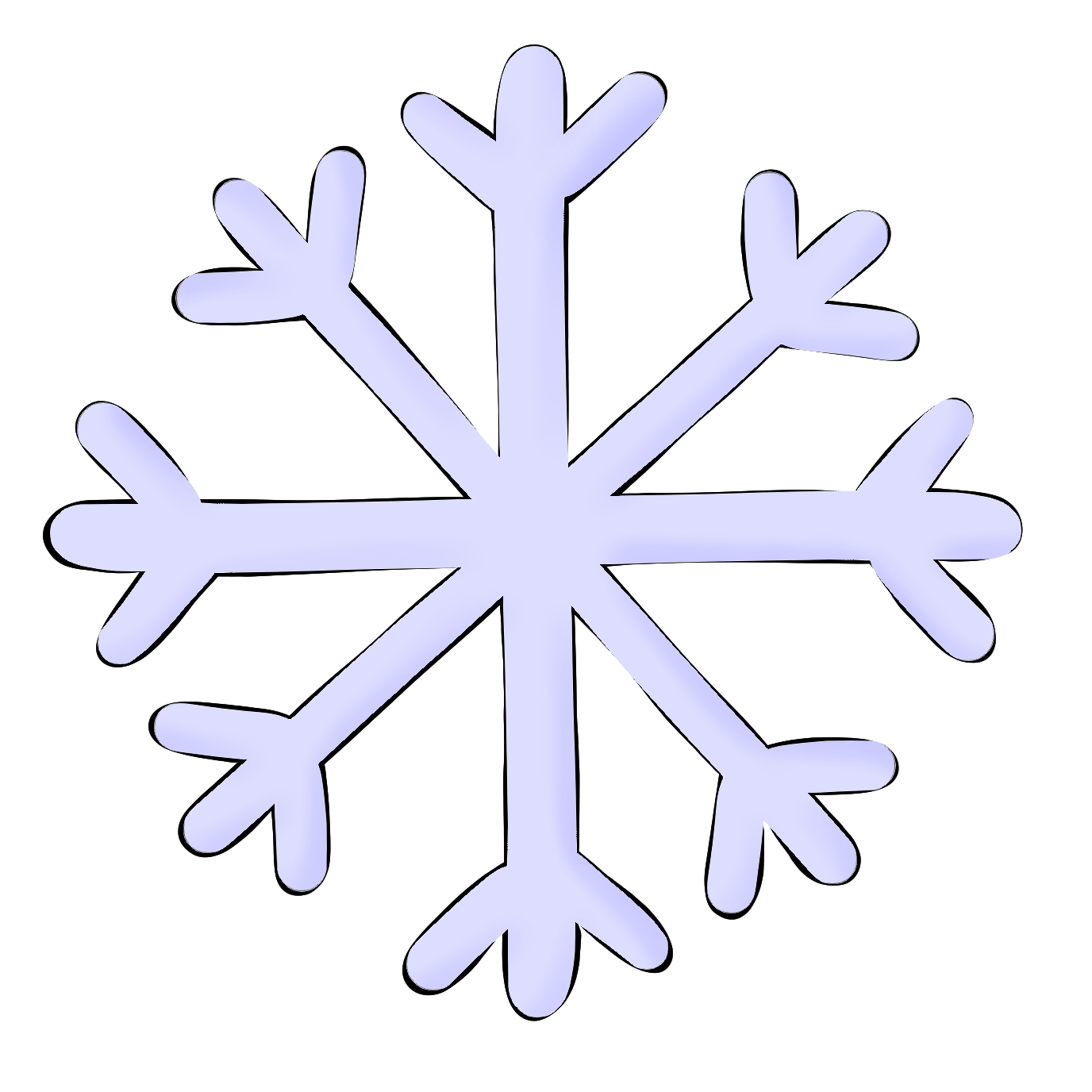 Royalty-free cartoon image of a snowflake