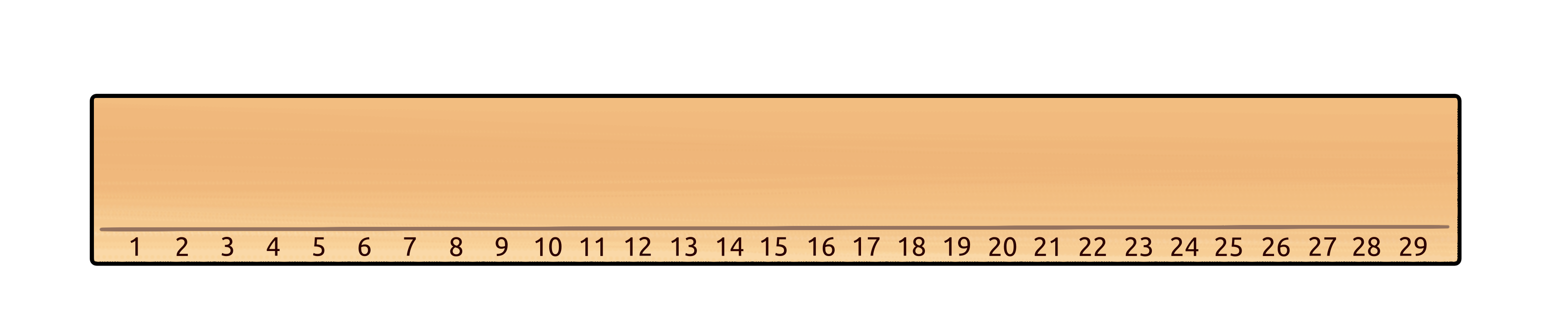 Royalty-free cartoon image of a ruler